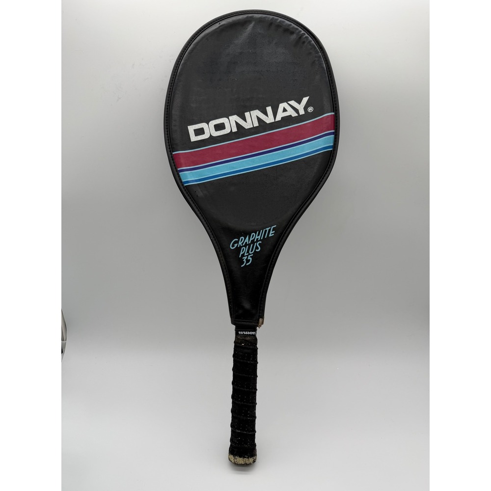 Donnay Graphite Plus 35 Tennis Racquet 100% Graphite Vintage Black Teal Light 4